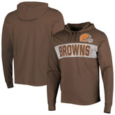 Cleveland Browns '47 Field Franklin Hooded Long Sleeve T-Shirt Brown