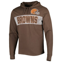Cleveland Browns '47 Field Franklin Hooded Long Sleeve T-Shirt Brown