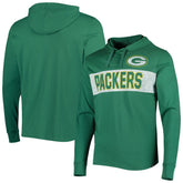 Green Bay Packers '47 Field Franklin Hooded Long Sleeve T-Shirt Green
