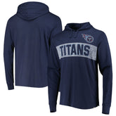 Tennessee Titans '47 Field Franklin Hooded Long Sleeve T-Shirt Navy