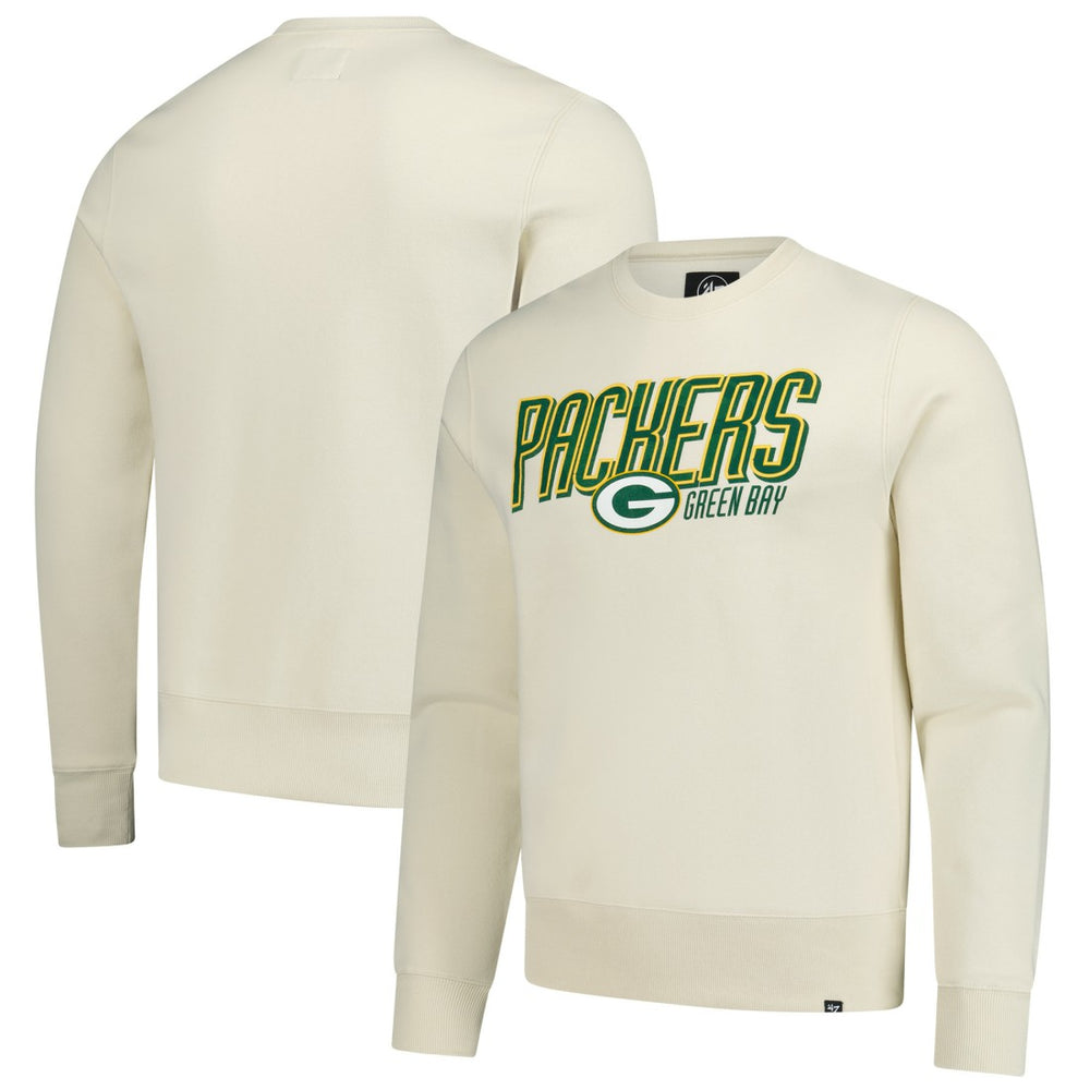 Green Bay Packers '47 Locked In Headline Pullover Sweatshirt Cream