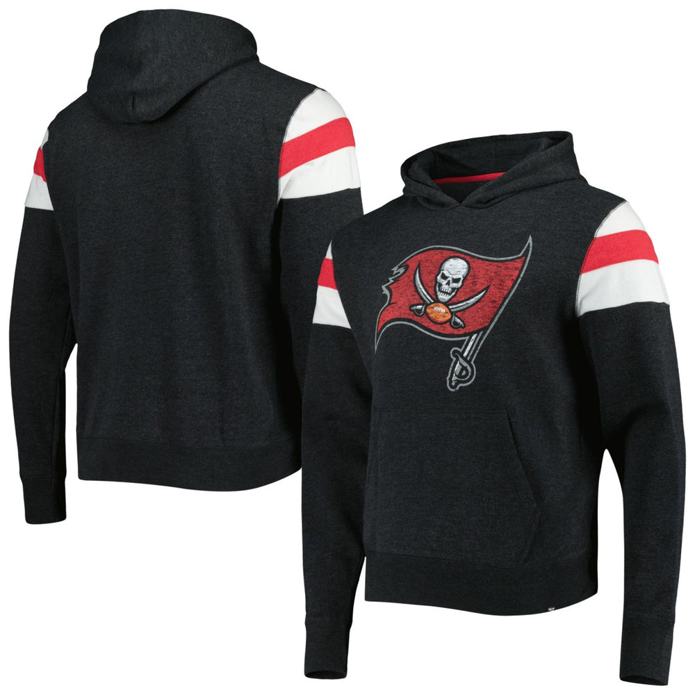 Tampa Bay Buccaneers '47 Premier Nico Pullover Hoodie Heathered Black