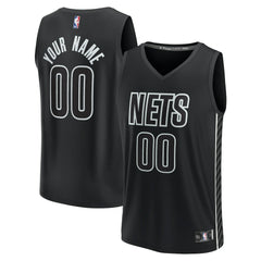NBA Brooklyn Nets Custom Fast Break Jersey - Statement Edition - Black