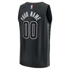 NBA Brooklyn Nets Custom Fast Break Jersey - Statement Edition - Black