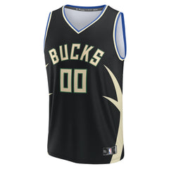 NBA Milwaukee Bucks Custom Fast Break Jersey - Statement Edition - Black