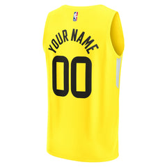 NBA Utah Jazz Fast Break Replica Custom Jersey - Icon Edition - Yellow