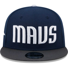 Dallas Mavericks Jersey Hook Statement Edition 9FIFTY Snapback Hat Navy/Gray