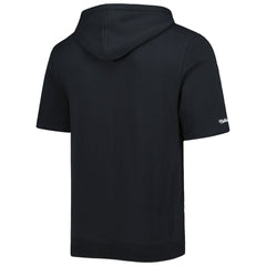 Pittsburgh Steelers Washed Short Sleeve Pullover Hoodie Black