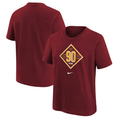 Washington Commanders Youth 90th Anniversary Logo T-Shirt Burgundy