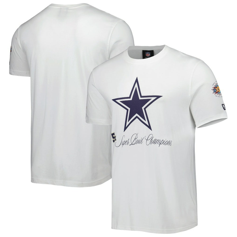 Dallas Cowboys New Era 5x Super Bowl Champions T-Shirt White