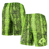 Los Angeles Rams New Era Summer Pop Shorts Neon Green