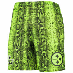 Pittsburgh Steelers New Era Summer Pop Shorts Neon Green