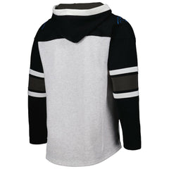 Carolina Panthers '47 Gridiron Lace-Up Pullover Hoodie Heather Gray