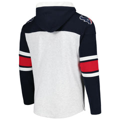 Houston Texans '47 Gridiron Lace-Up Pullover Hoodie Heather Gray