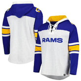 Los Angeles Rams '47 Gridiron Lace-Up Pullover Hoodie Heather Gray