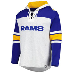 Los Angeles Rams '47 Gridiron Lace-Up Pullover Hoodie Heather Gray