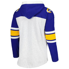 Los Angeles Rams '47 Gridiron Lace-Up Pullover Hoodie Heather Gray