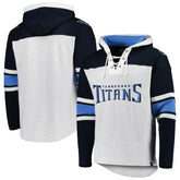 Tennessee Titans '47 Gridiron Lace-Up Pullover Hoodie Heather Gray