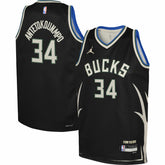 Giannis Antetokounmpo Milwaukee Bucks Jordan Brand Youth Swingman Jersey Statement Edition Black