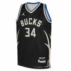 NBA Giannis Antetokounmpo Milwaukee Bucks Jordan Brand Youth Swingman Jersey - Statement Edition - Black discount