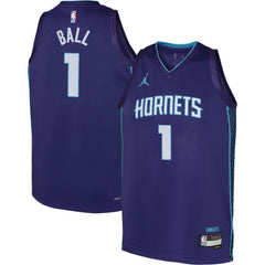 NBA LaMelo Ball Charlotte Hornets Jordan Brand Youth Swingman Jersey - Statement Edition - Purple online