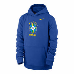 Brazil National Team Youth Club Fleece Pullover Hoodie Royal