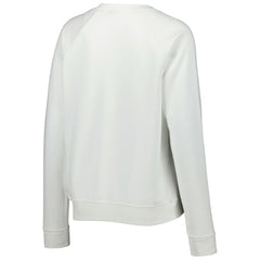 Brazil National Team Women's Lockup Varsity Tri-Blend Raglan Pullover Sweatshirt White