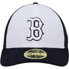 Boston Red Sox New Era 2023 On-Field Batting Practice Low Profile 59FIFTY Fitted Hat - White/Navy Hats