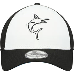 Miami Marlins New Era 2023 On-Field Batting Practice 39THIRTY Flex Hat - Black/White Hats