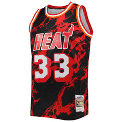 NBA Alonzo Mourning Miami Heat 1996/97 Hardwood Classics Marble Swingman Jersey - Black