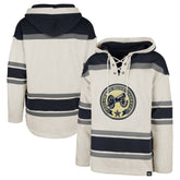 NHL Columbus Blue Jackets '47 Rockaway Lace-Up Pullover Hoodie - Oatmeal