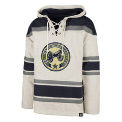 NHL Columbus Blue Jackets '47 Rockaway Lace-Up Pullover Hoodie - Oatmeal