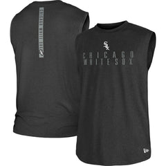 Chicago White Sox New Era Team Muscle Tank Top - Heather Black Tanks