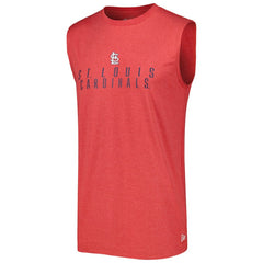 St. Louis Cardinals New Era Team Muscle Tank Top - Heather Red Tanks