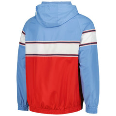 St. Louis Cardinals New Era Ripstop Raglan Quarter-Zip Hoodie - Light Blue Hoodies