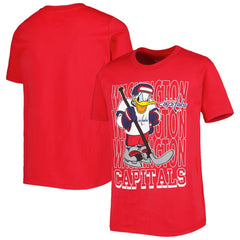 NHL Washington Capitals Youth Disney Donald Duck Three-Peat T-Shirt - Red