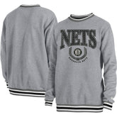 Brooklyn Nets Unisex Vintage Throwback Crew Sweatshirt Heather Gray