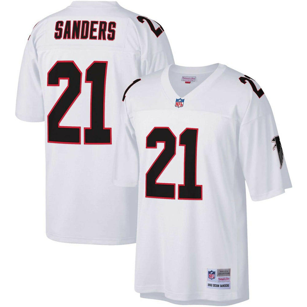 NFL Deion Sanders Atlanta Falcons Big & Tall 1992 Retired Player Replica Jersey - White discount