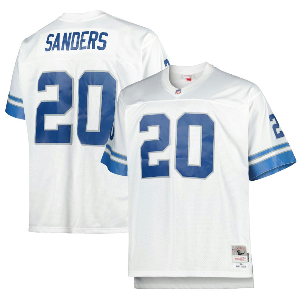 NFL Barry Sanders Detroit Lions Big & Tall 1996 Retired Player Replica Jersey - White on sale