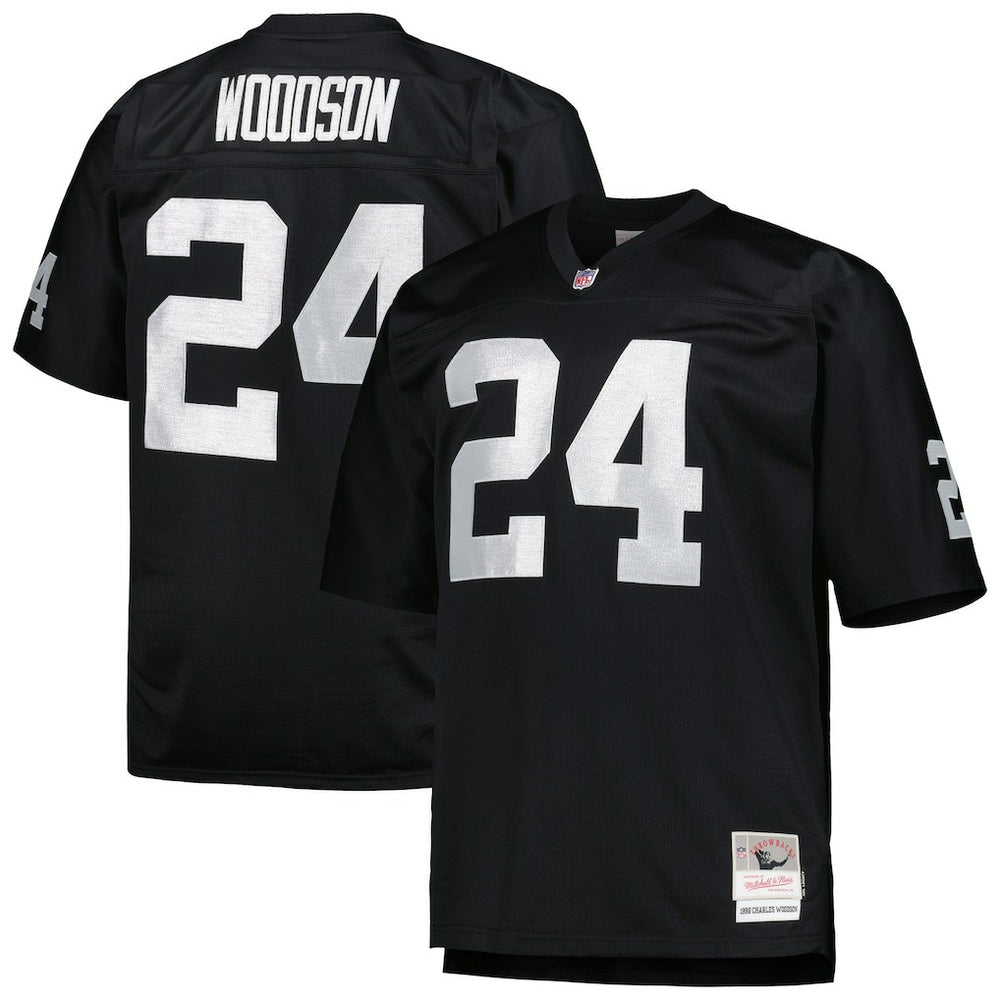 NFL Charles Woodson Las Vegas Raiders Big & Tall 1998 Retired Player Replica Jersey - Black on sale