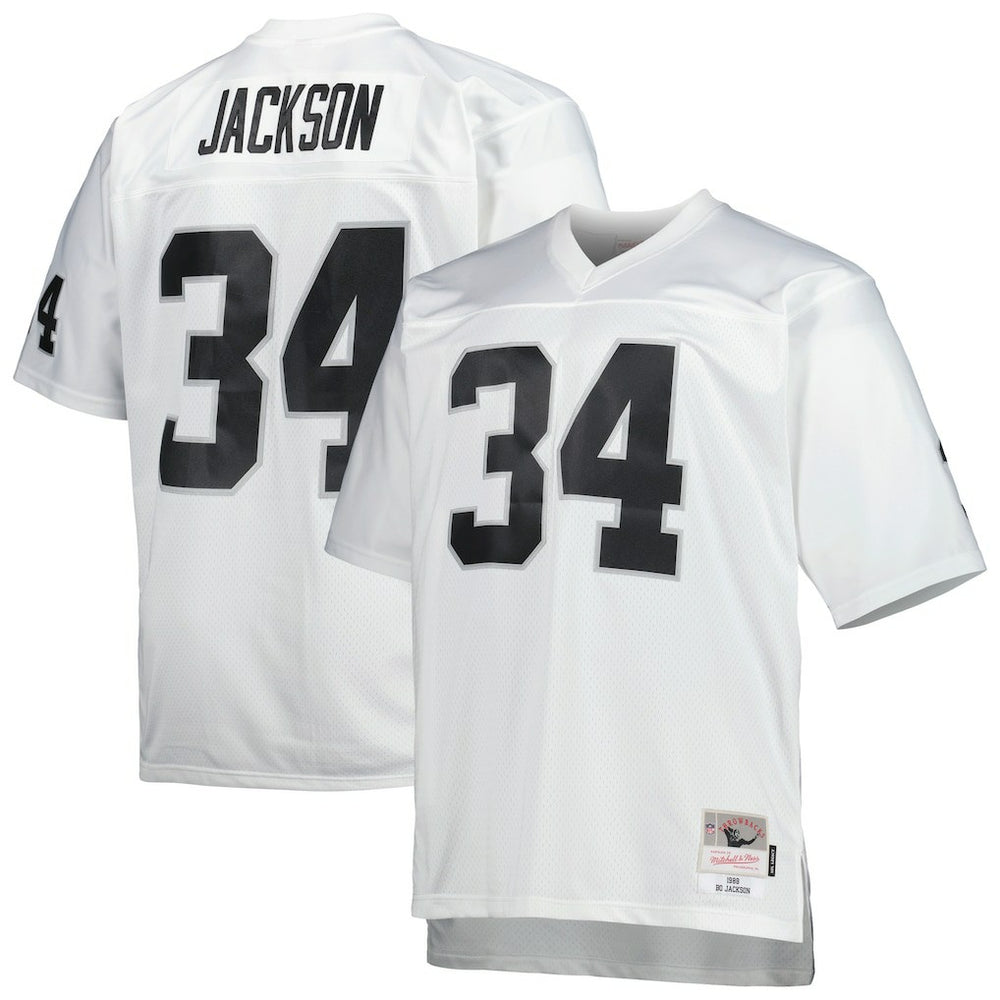NFL Bo Jackson Las Vegas Raiders Big & Tall 1988 Retired Player Replica Jersey - White for sale