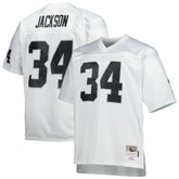 NFL Bo Jackson Las Vegas Raiders Big & Tall 1988 Retired Player Replica Jersey - White for sale
