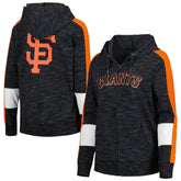 San Francisco Giants New Era Women's Colorblock Full-Zip Hoodie - Black Hoodies