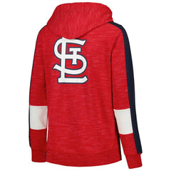 St. Louis Cardinals New Era Women's Colorblock Full-Zip Hoodie - Red Hoodies