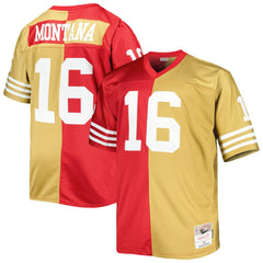 NFL Joe Montana San Francisco 49ers Big & Tall Split Legacy Retired Player Replica Jersey - Scarlet/Gold discount