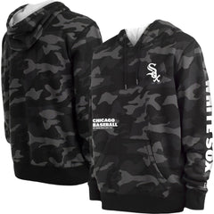Chicago White Sox New Era Camo Pullover Hoodie - Black Hoodies