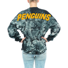 NHL Pittsburgh Penguins Fanatics Women's Crystal-Dye Long Sleeve T-Shirt - Black