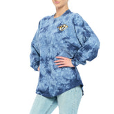 NHL Nashville Predators Fanatics Women's Crystal-Dye Long Sleeve T-Shirt - Navy