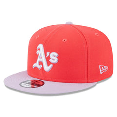 Athletics New Era Spring Basic Two-Tone 9FIFTY Snapback Hat - Red/Purple Hats