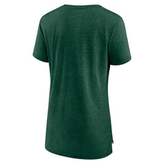 Green Bay Packers Women's Hometown First Down Tri-Blend T-Shirt Heather Green